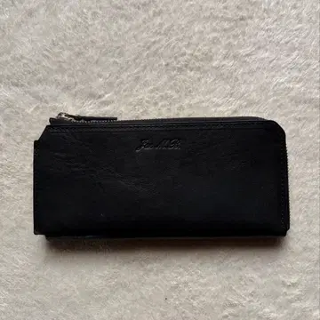 Jas M.B. L자형 장지갑 블랙 가죽