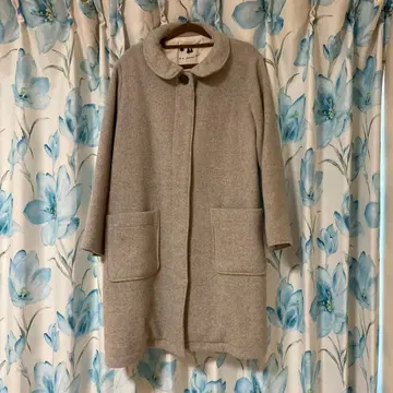 그레이 체스터 코트 울 혼방