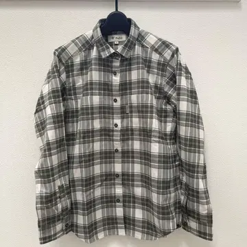 새상품 폭스 파이어 기모 체크 셔츠 라이트 그레이