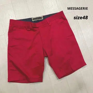 이탈리아제 MESSAGERIE 메싸제리에 숏 팬츠 48 레드