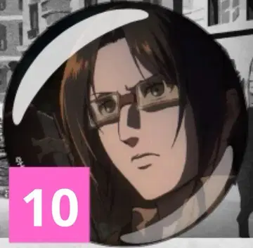 진격의 거인 한지 캔뱃지