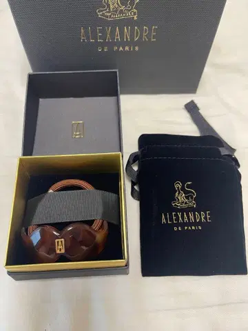 ALEXANDRE DE PARIS 브라운 머리끈