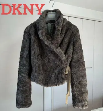 DKNY //JEANS 인조 모피 자켓
