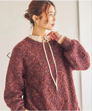 studio CLIP 3게이지 츠부츠부얀 튜닉 니트