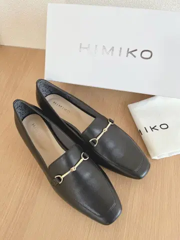 히미코 로퍼 블랙 천연 가죽 26cm