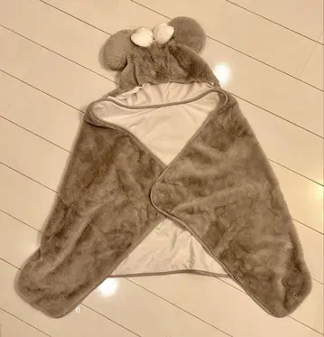 정말 부드러운 질감! Disney 미니 마우스 후드 부착 담요 귀 포함