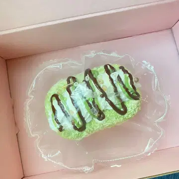 kikisquishy 보야보야 봉투 말차 케이크 초코 소스