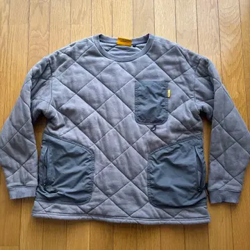 그립스와니 그레이 퀼팅 자켓 지퍼 포켓 부착