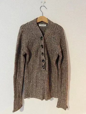 리브 브라운 긴팔 가디건/스웨터/니트