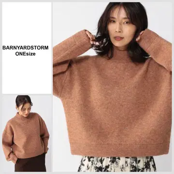 [ 새상품급 ] BARNYARDSTORM 모크넥 니트 풀오버 브라운 계열