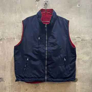 US 구제 의류 FREE COUNTRY 리버서블 나일론 베스트 플리스