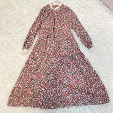 꽃무늬 롱 원피스 A라인 캐주얼 코디 봄/여름