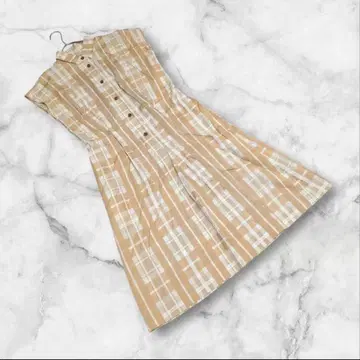 [ 매킨토시 런던 ] ( 38 ) 셔츠 원피스 프렌치 슬리브 올 패턴