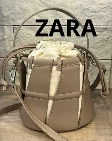 [ 새상품급 ] ZARA 자라 컷워크 2WAY 백 미니백 베이지