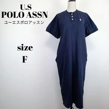 [ a2162 ] U.SPOLOASSN 티셔츠 롱 원피스 F 네이비