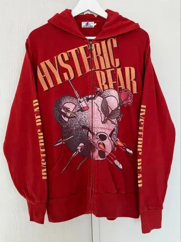 HYSTRIC GLOMOUR 곰 프린트 후드티