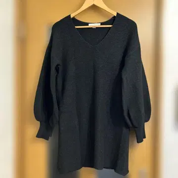 LOVESTITCH 블랙 V넥 니트 원피스 L