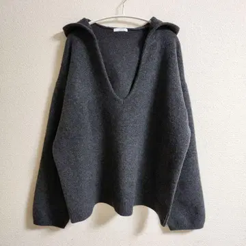 URBAN RESEARCH 스키퍼 후드 니트 차콜 그레이 FREE