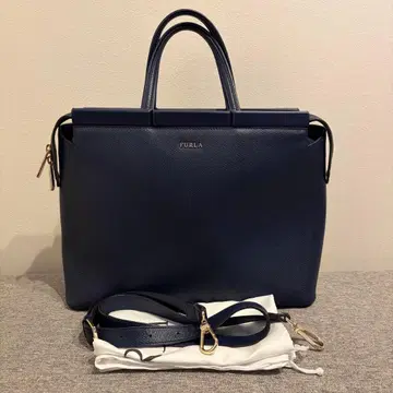 FURLA 훌라 가죽 2WAY 비즈니스 백 네이비