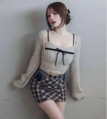 andmary Natalie 리본 세트 베이지