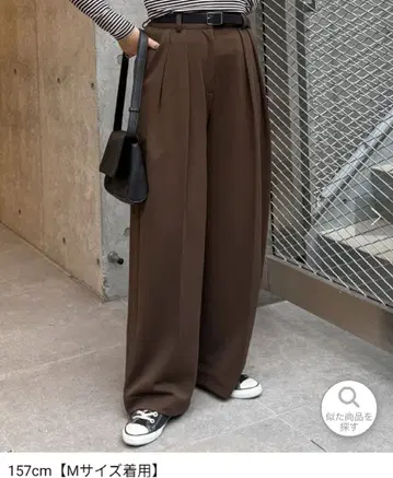 DISCOAT 2턱 트윌 팬츠 브라운 [ web 한정판 ]