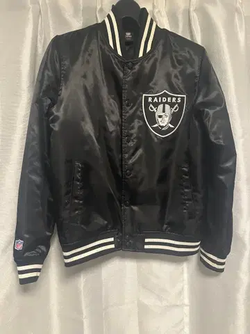 NFL 공식 RAIDERS 바시티 자켓 블랙 L 사이즈
