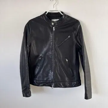 FREAK'S STORE 블랙 가죽 싱글 라이더 자켓