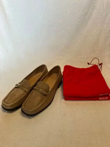 BALLY 베이지 로퍼 수납 가방 포함