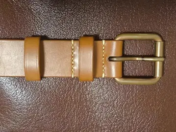 브라운 가죽 벨트 약 90cm
