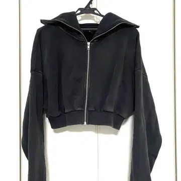 entire studios 크롭 지퍼 후드티 XS 그레이