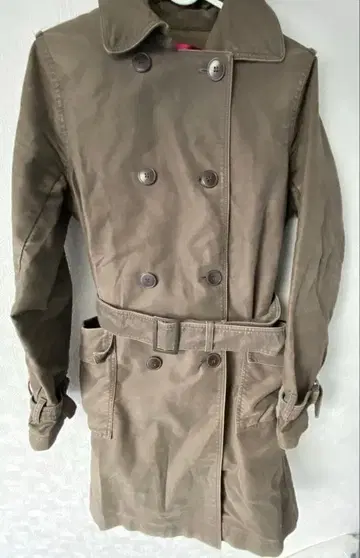 구제 의류 트렌치코트 벨트 포함 브라운 페어리 그런지