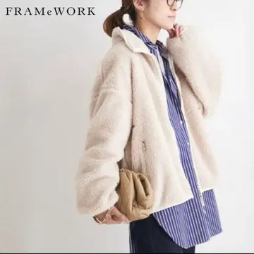 FRAMeWORK 워셔블 보아 블루종