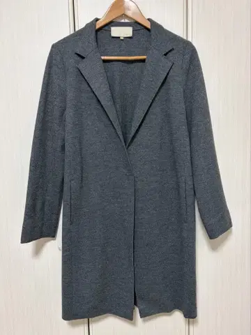 자유구 40 L 그레이 체스터 코트 롱 코트 울 100%