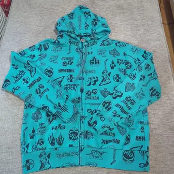HYSTERIC GLAMOUR 집업 로고 후드티 XL