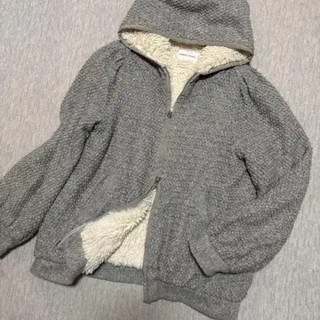 츠모리치사토 라메 입은 보아 블루종 프리 사이즈 인조 모피