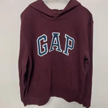 GAP 로고 후드티 풀오버 와인 레드 속기모