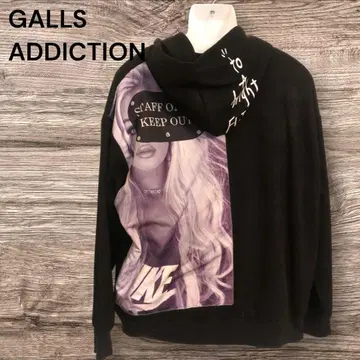 GALLS ADDICTION 블랙 후드티