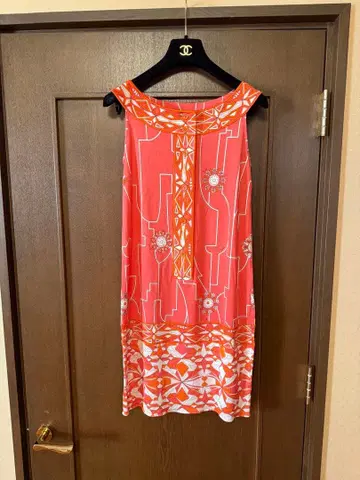 Emilio Pucci 슬리브리스 원피스 오렌지