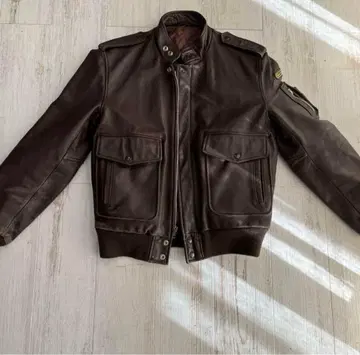 80's 가죽 자켓 Hein gericke 브라운