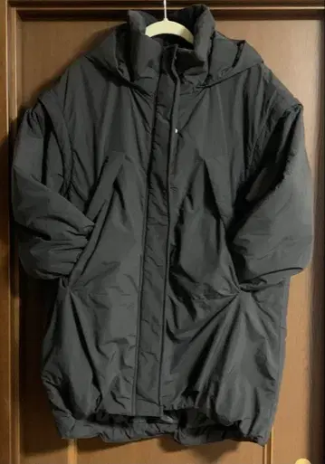 렙심 LEPSIM 에어 써멀 멀티웨이 롱 코트 충전솜 블랙