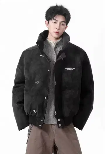 PU 가죽 코튼 자켓