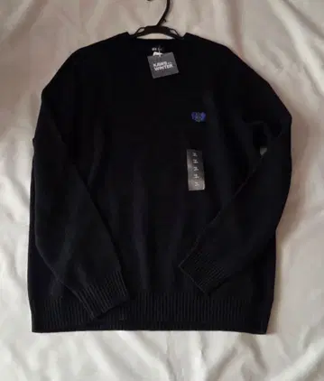 카우스 윈터 램스울 크루넥 스웨터 XL 네이비 택 포함