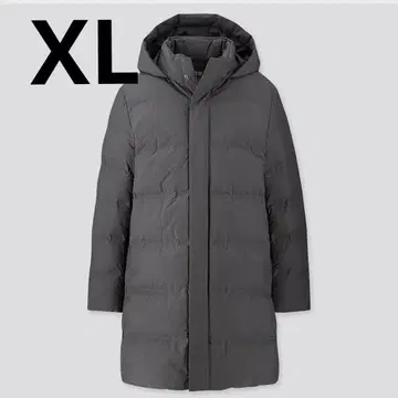 유니클로 UNIQLO 심리스 다운 코트 그레이 XL