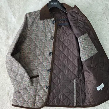 [ 컨디션 최상/38 ] 매킨토시 퀼팅 자켓 글렌체크 울