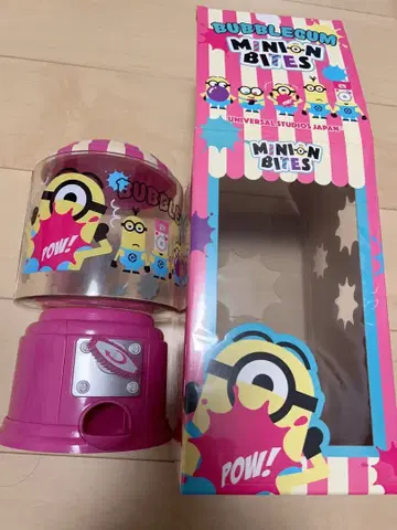 완품 USJ 한정판 미니언 껌 머신 가챠가챠