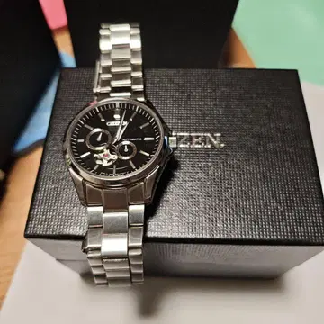 CITIZEN 자동 와인딩 손목시계 블랙 남성용 새상품급 가격 협의 가능