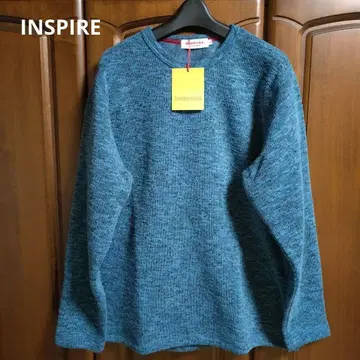 인스파이어 헤더 니트 튜닉 속기모 [새상품 택] 멜란지 블루 L