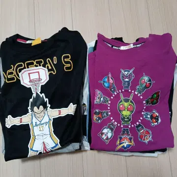 구제 의류 세트 남성용 애니메이션 캐릭터 T셔츠 세트 14장