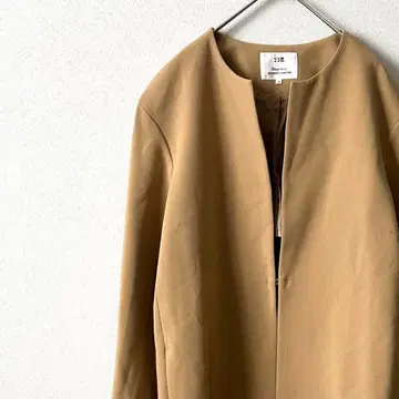 23구 노카라 자켓 롱 기장 심플 안감 부착 깔끔한 겉옷