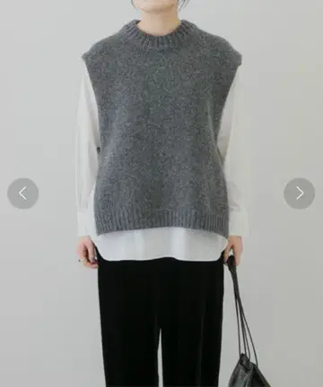 가격 인하 카구레 토글 단추 니트 베스트 그레이